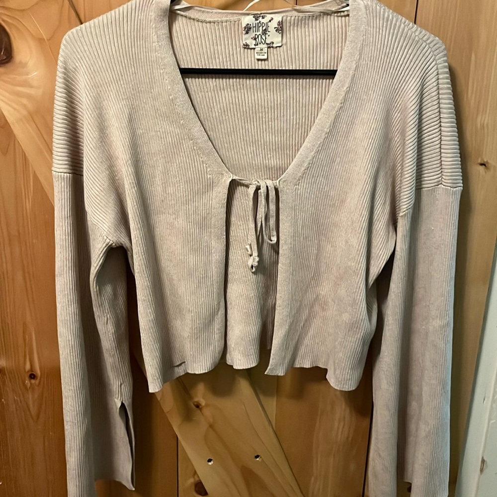 Hippie Rose front tie sweater